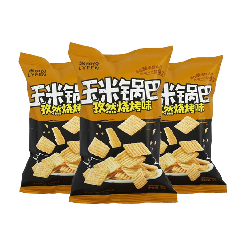 来伊份玉米锅巴(孜然烧烤味)60g*3袋