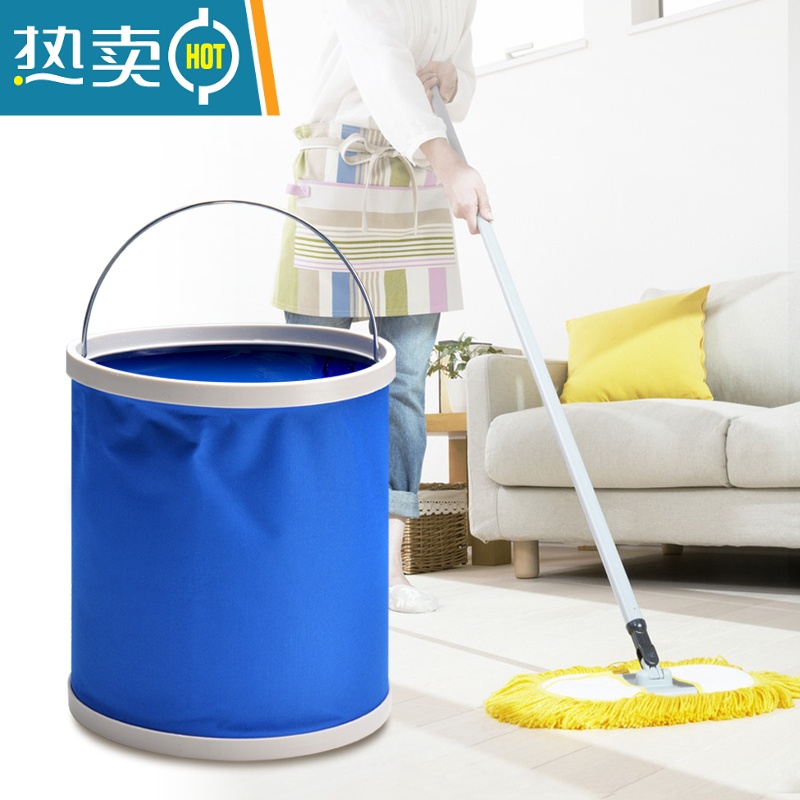 敬平汽车车载伸缩桶可折叠桶洗车用水桶便携式折叠户外钓鱼储水桶旅行 水桶+160*60加厚毛巾高清大图