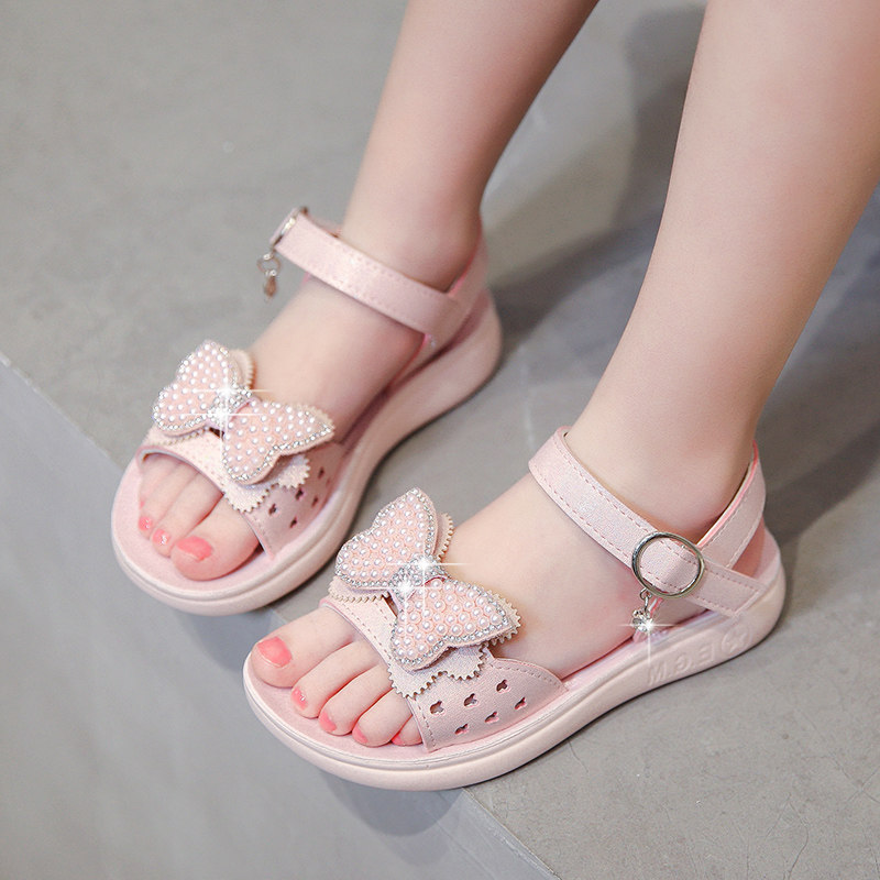 枫述凉鞋女童仙女风软底小公主鞋2021夏季新款儿童时尚小女孩中大童鞋