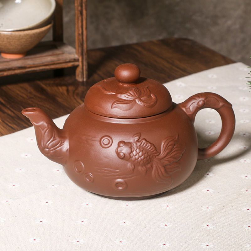 宜兴紫砂壶 大容量大号泡茶壶 手工茶壶单壶陶瓷家用茶具茶杯套装