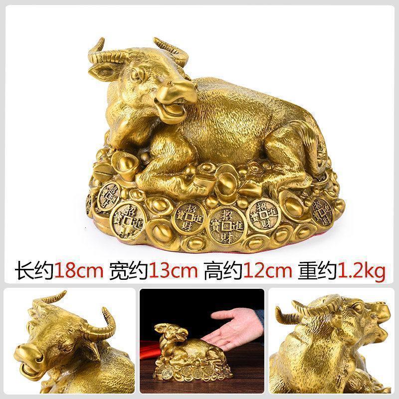家柏饰(CORATED)铜牛摆件 牛摆件工艺品办公室金钱牛生肖牛摆件高清大图