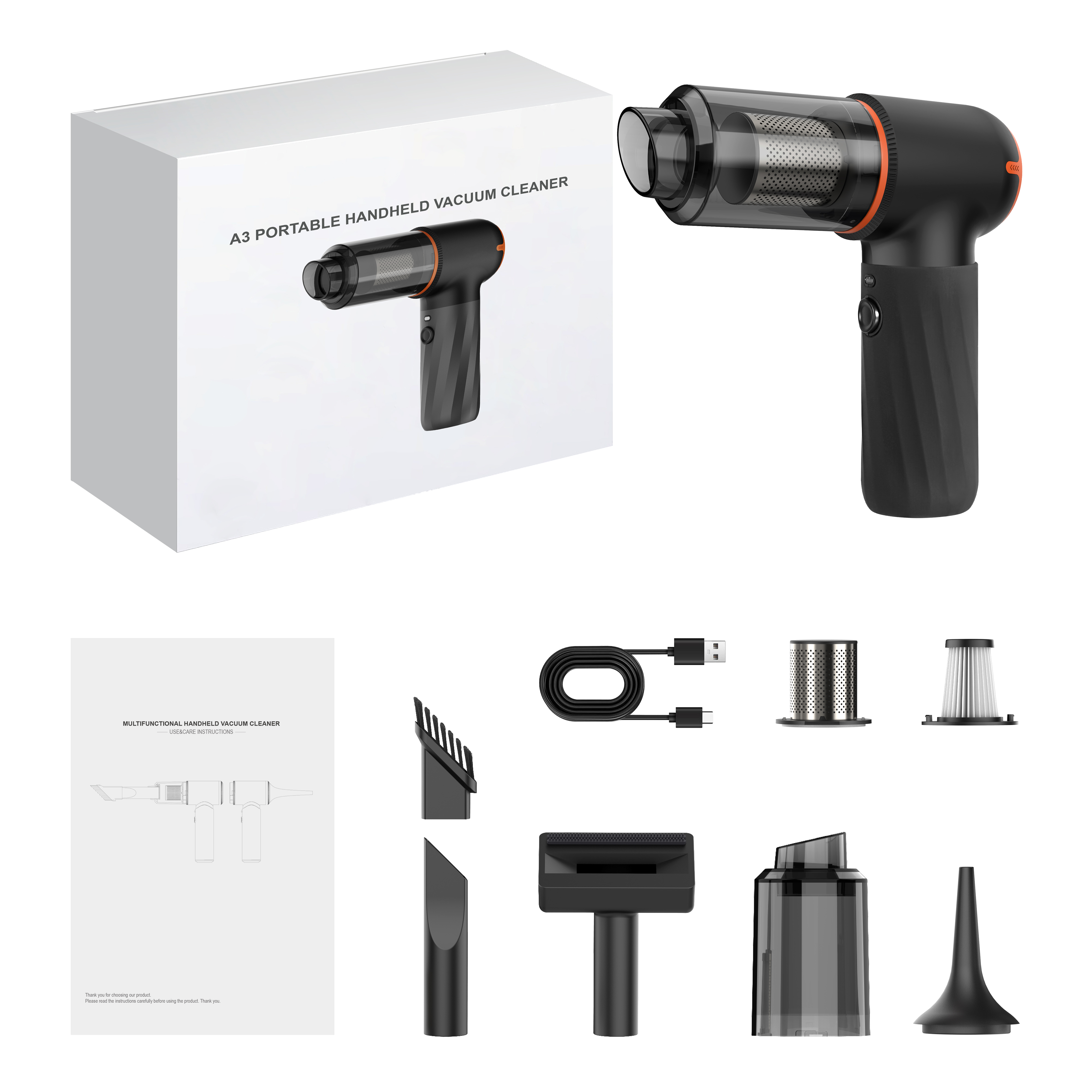 车载吸尘器大吸力超强无线车用小型手持式汽车家用车内两用大功率高清大图