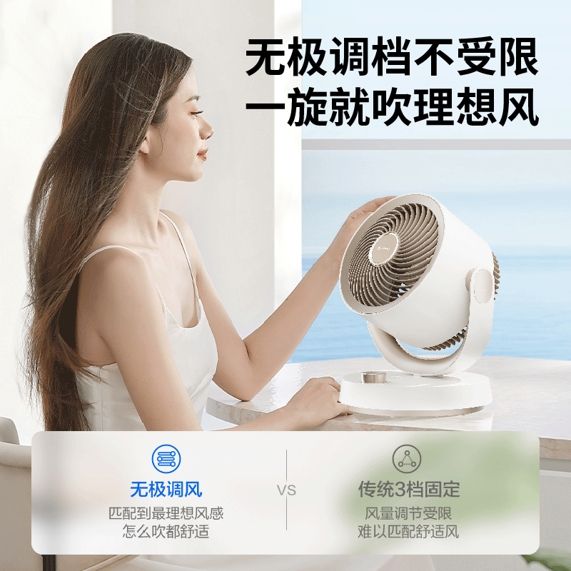 艾美特(AIRMATE) 无级调速桌面循环扇 FA15-X155高清大图