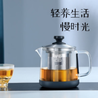 吉谷（K·KOU）加厚耐热玻璃泡茶壶红茶泡茶壶茶器 办公室泡茶器具 可拆洗玻璃内胆飘逸杯壶手工玻璃 TY19（600ml