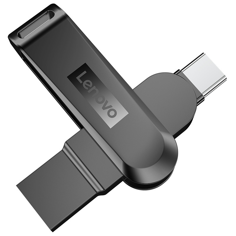 联想小新U盘X3C Typec双接口128G黑色手机U盘闪存盘USB3.1高速优盘