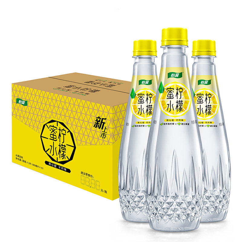 怡宝蜜水柠檬水果饮料480ml15整箱装蜂蜜柠檬果汁饮料