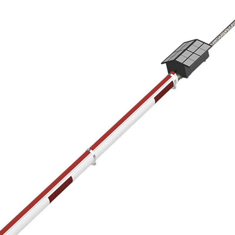 倬屹(ZHUOYI)ZWJ004 DC3.7V 6W IP66 LED 太阳能斜拉线警示灯 黑色高清大图