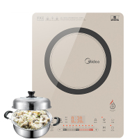 美的（Midea）电磁炉 C21-QH2130 恒匀火 十档火力滑控触摸 NEG微晶面板 一键桑拿蒸（赠不锈钢蒸锅）