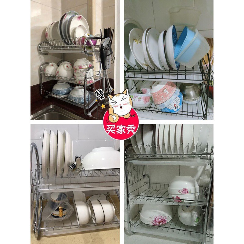 沥水架碗架晾放盘子架滴水碗碟架子餐具收纳厨房置物架用品收纳架收纳层架 三维工匠高清大图