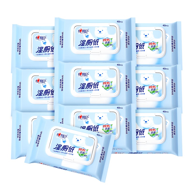 心相印 湿巾 XCY040 湿厕纸系列40片装湿巾(小箱24-1版)*10包