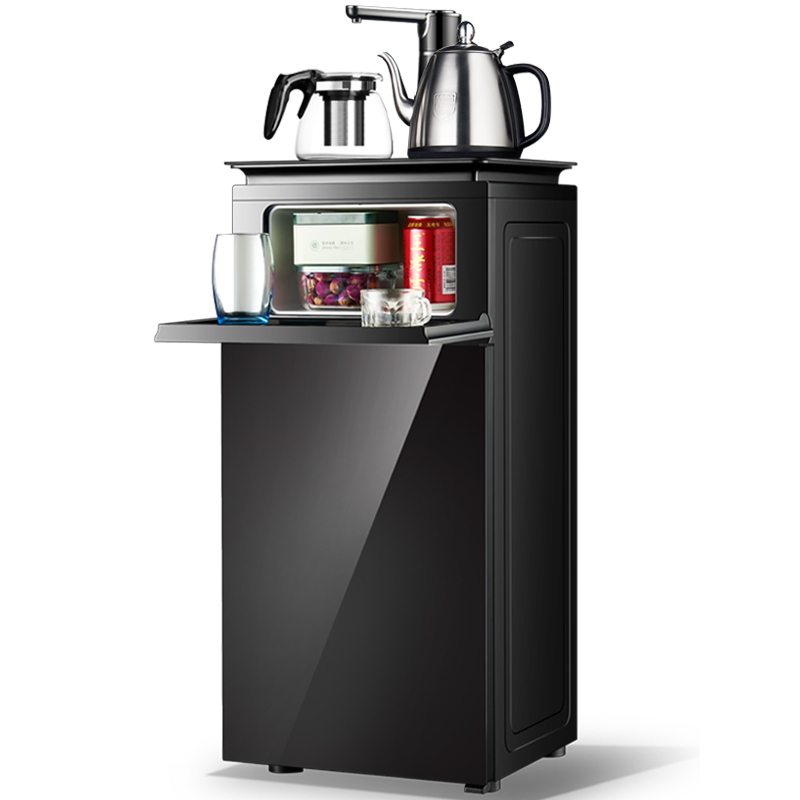 aux奥克斯茶吧机家用全自动上水智能遥控吧台冷热温多功能饮水机黑色