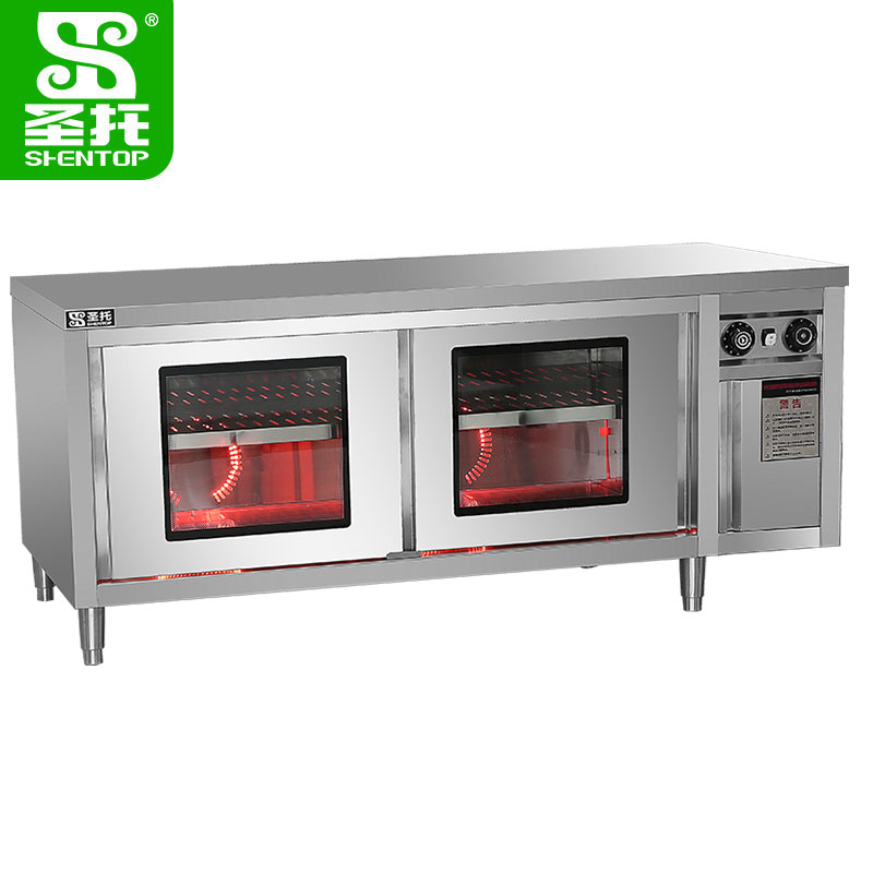 圣托(Shentop)1.8米热风循环光波消毒工作台 不锈钢餐具消毒工作台 DAE08高清大图