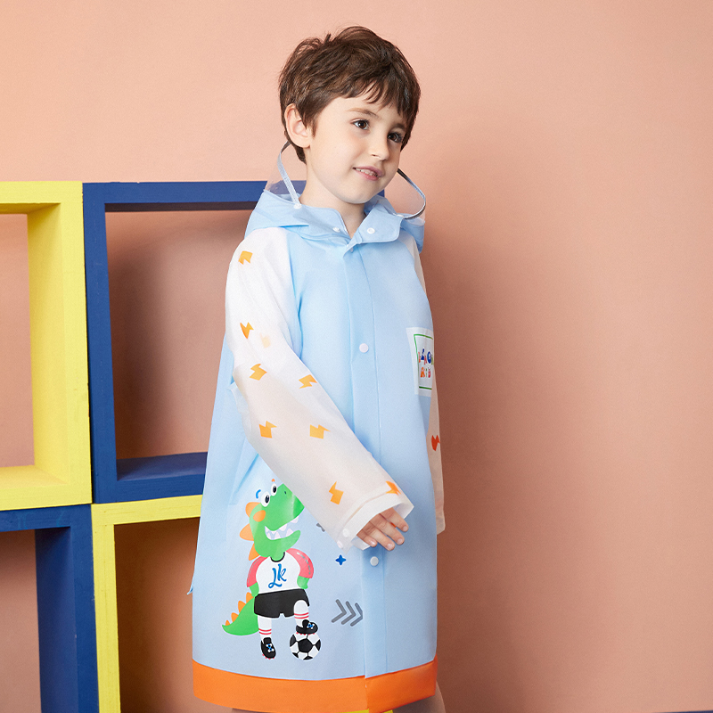 lemonkid 儿童雨衣男童女童幼儿园小学生雨具可爱eva书包位雨披 lk