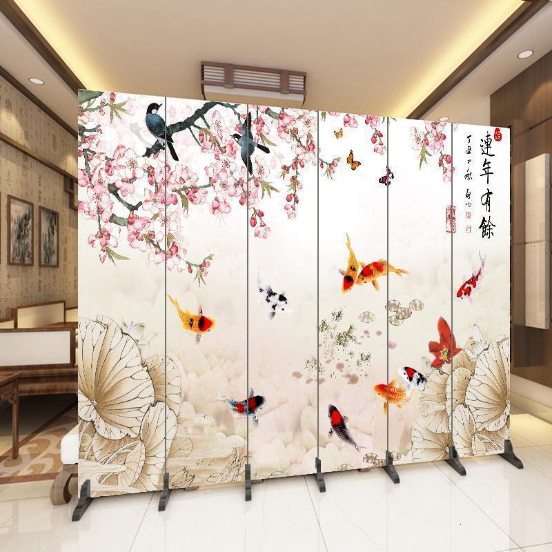 定制屏风隔断山水客厅卧室玄关办公室折叠遮挡装饰移动折屏背景墙 5扇夹板（2M宽1.8M高）
