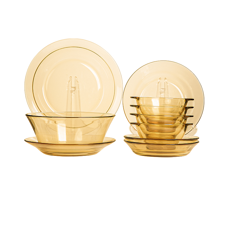 康宁pyrex 玻璃餐具10a件组(2个大汤盘+2个小汤盘+4个带耳碗+1个大色拉碗+1个大盘)PX-SY10A/HP高清大图