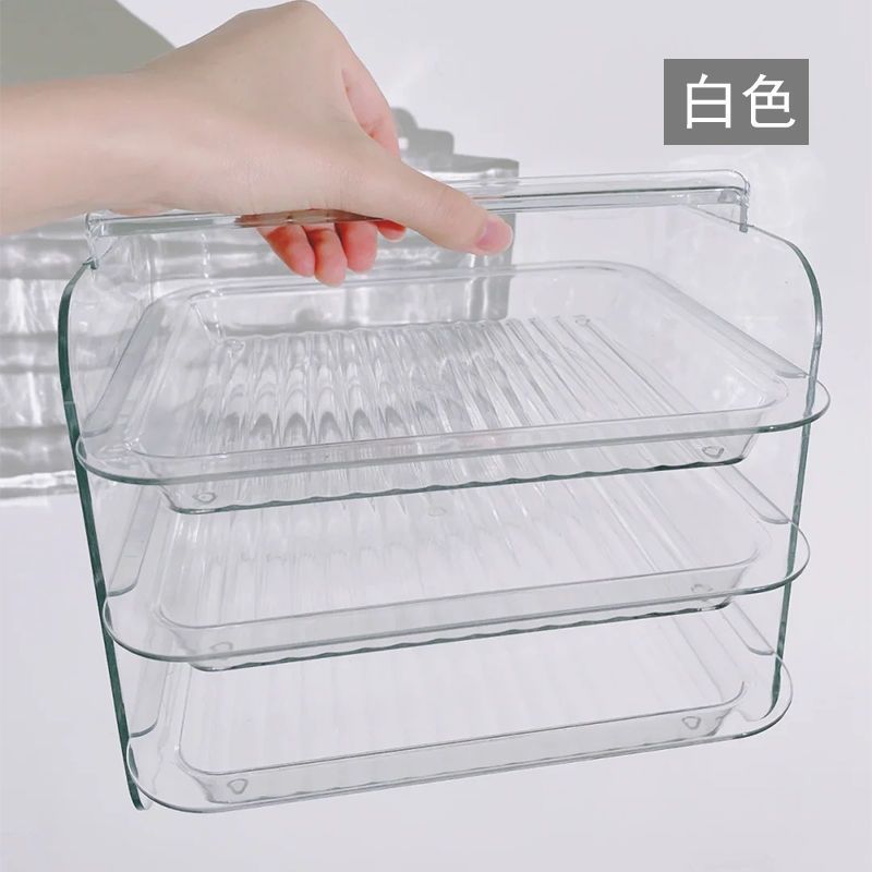 化妆品收纳盒桌面抽屉式防尘透明收纳架简约小型护肤品塑料置物架 白色3层抽屉
