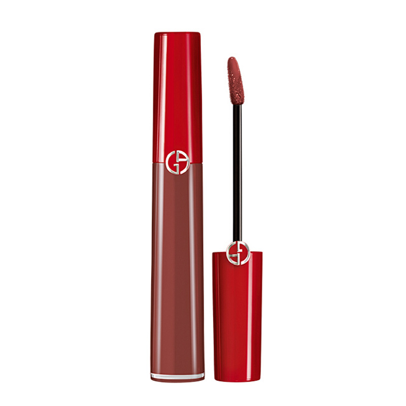 阿玛尼(GIORGIO ARMANI) 唇釉臻致丝绒哑光复古口红液体唇膏 红管唇釉200# 吃土色6.5ml