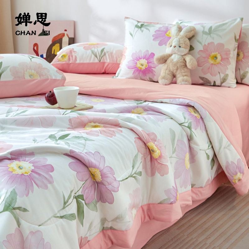 婵思 全棉棉花夏被 晨语之歌高清大图