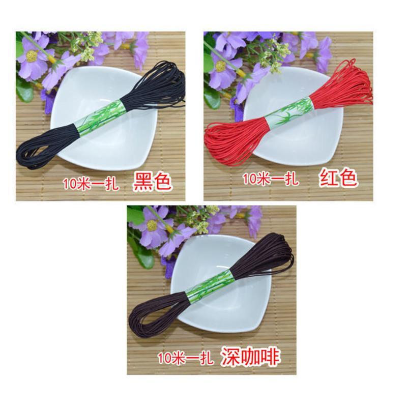 红色+黑色 端午五色线玉线编织绳手工diy编绳吊坠手链五彩绳串珠手绳72号线A