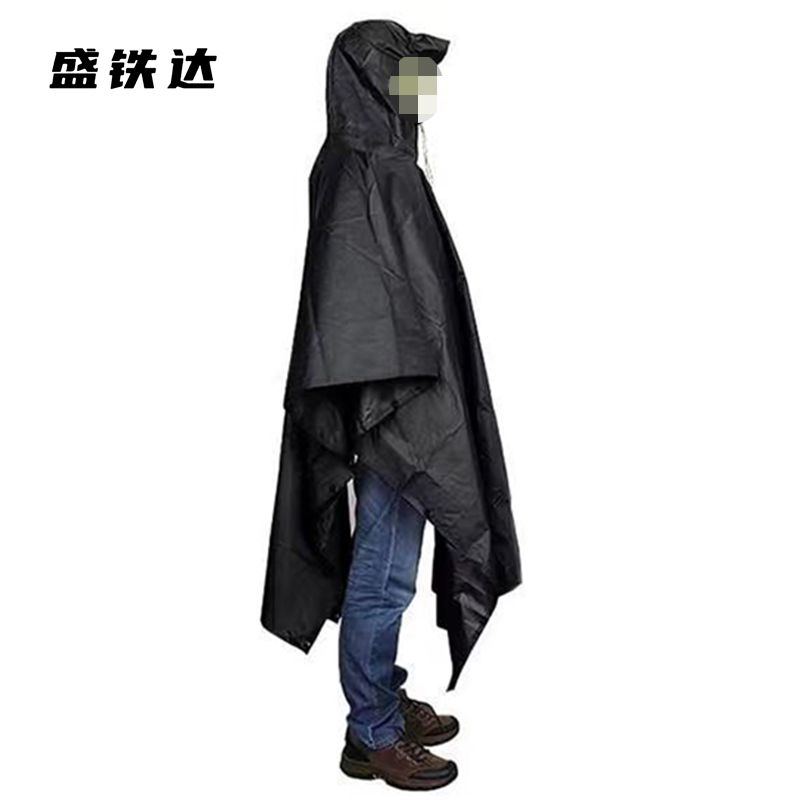 盛铁达 三合一斗篷式雨衣连体均码 STD-BH076 套高清大图