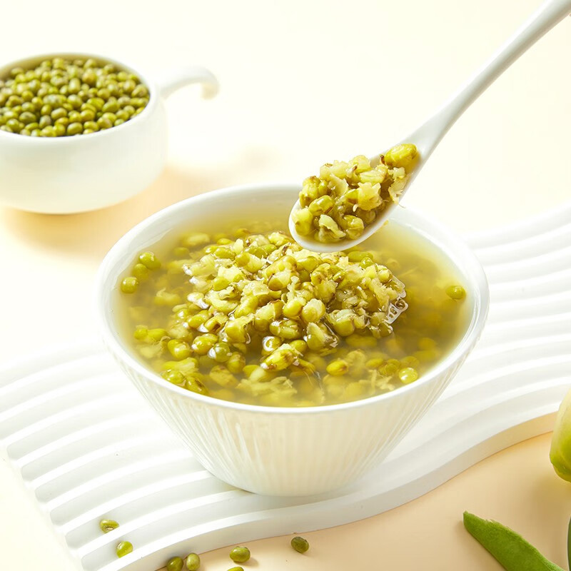 燕之坊绿豆色泽油亮颗粒圆润豆大均匀皮薄沙糯草原巨峰460g高清大图