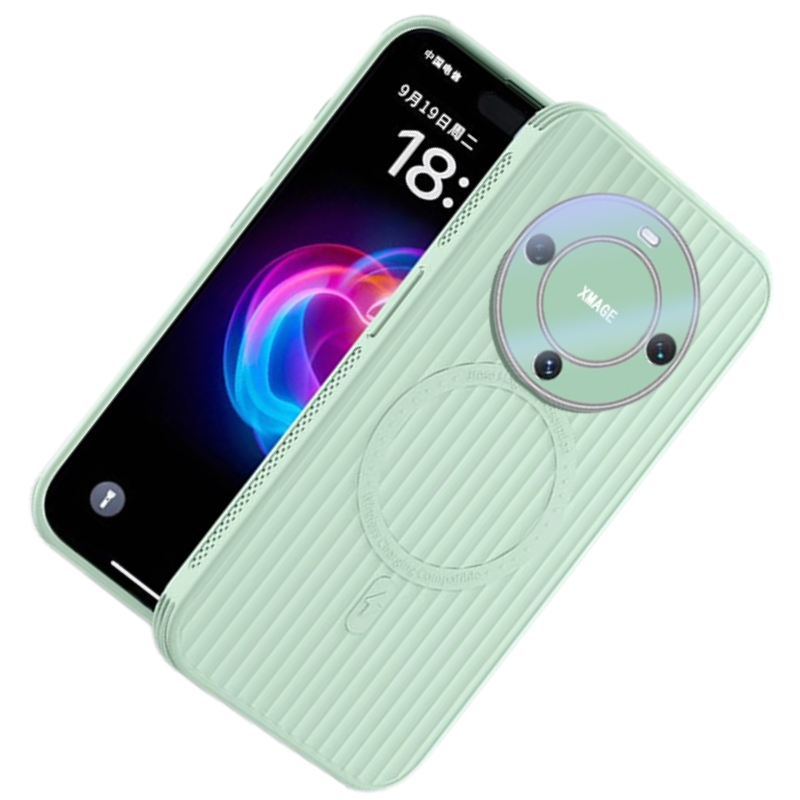 可波 适用于华为mate60液态瓦楞手机壳磨砂手感华为mate60pro手机壳华为mate60pro+防摔简约款壳 华为mate60pro绿色
