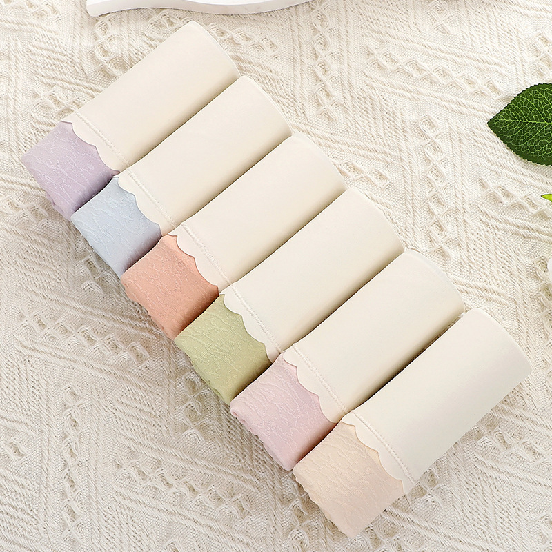 无痕女士内裤桑蚕丝裆高腰收腹内裤温柔淡雅风女内裤