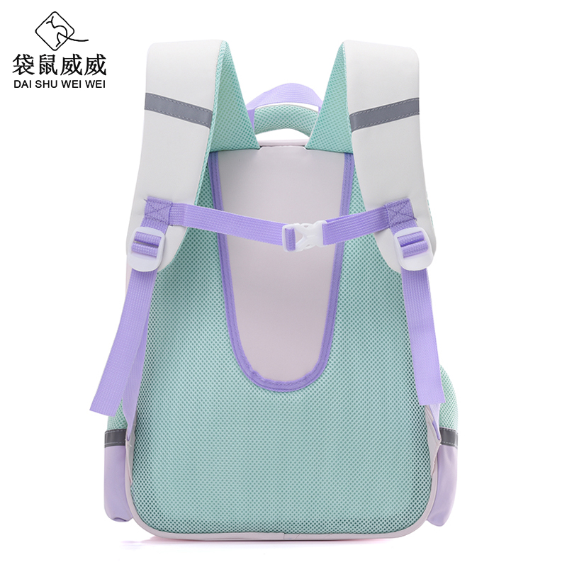 袋鼠威威 学生书包 送双层卡通文具盒 XFH2331-1高清大图