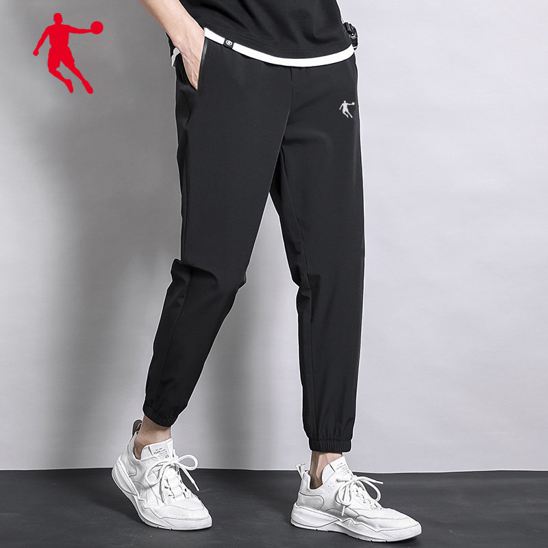 乔丹运动裤男2021夏季新款梭织透气休闲宽松跑步裤收口长裤裤子 参数