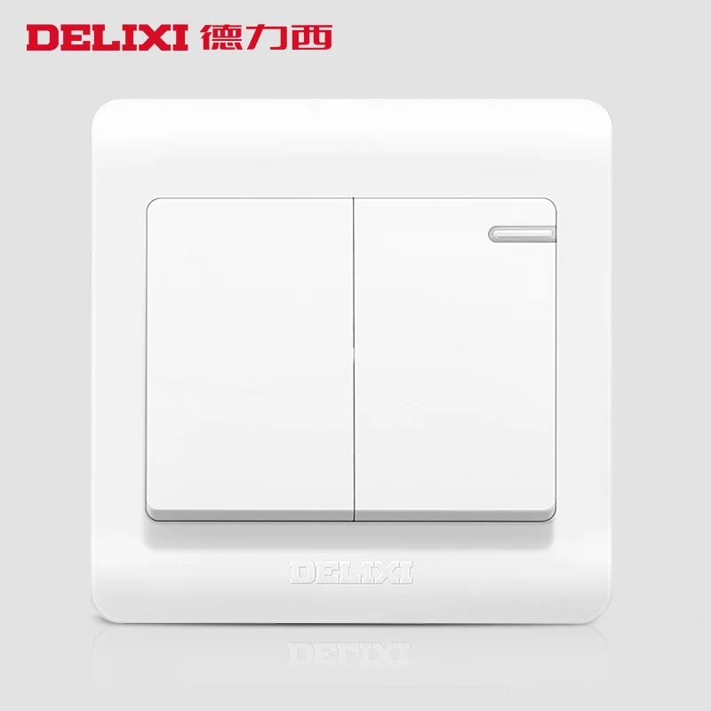 德力西 双开双控 CD217-HA86大板白色-DLX