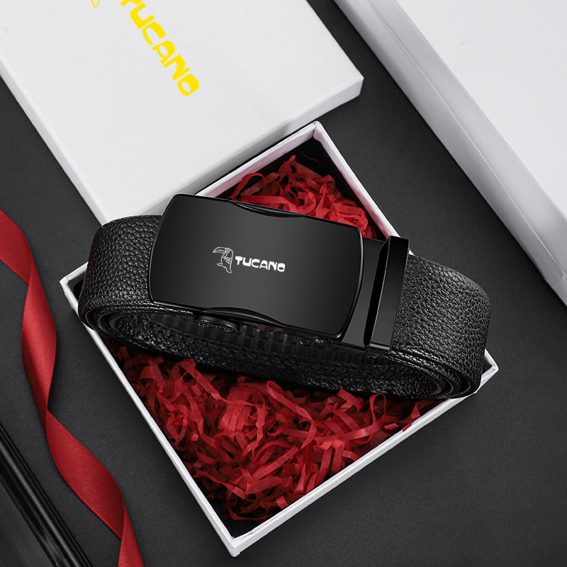 啄木鸟皮带男真皮自动扣牛皮腰带商务青年百搭送老爸送男友搭带高清大图