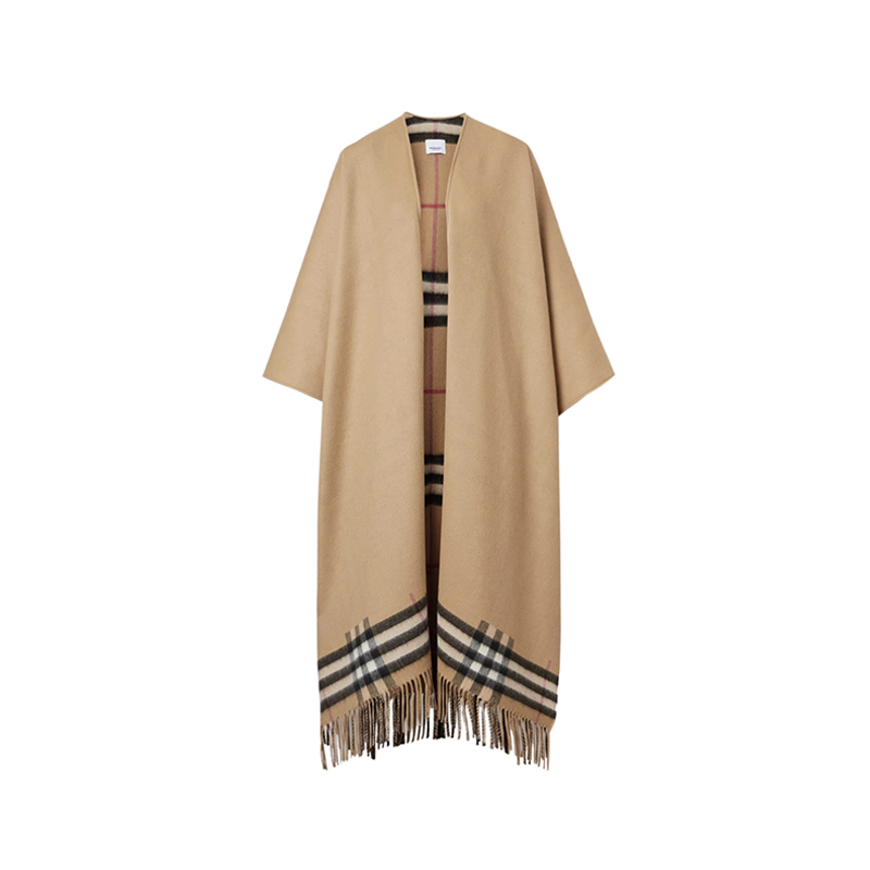 博柏利burberry女款双面两穿披肩8037498