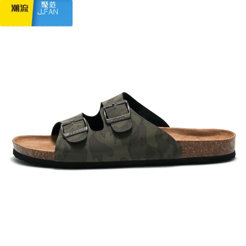 聚范男士人字拖夏季凉鞋软木拖鞋户外穿沙滩鞋一字拖休闲罗马鞋男鞋潮图片