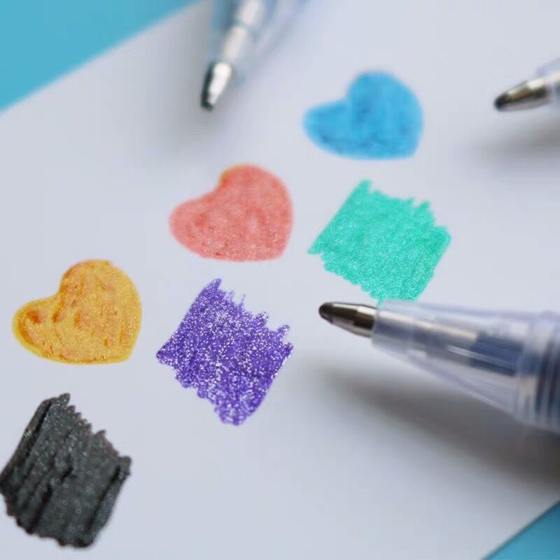 闪光笔荧光笔套装标记高光可爱韩版diy手帐账彩色中性笔