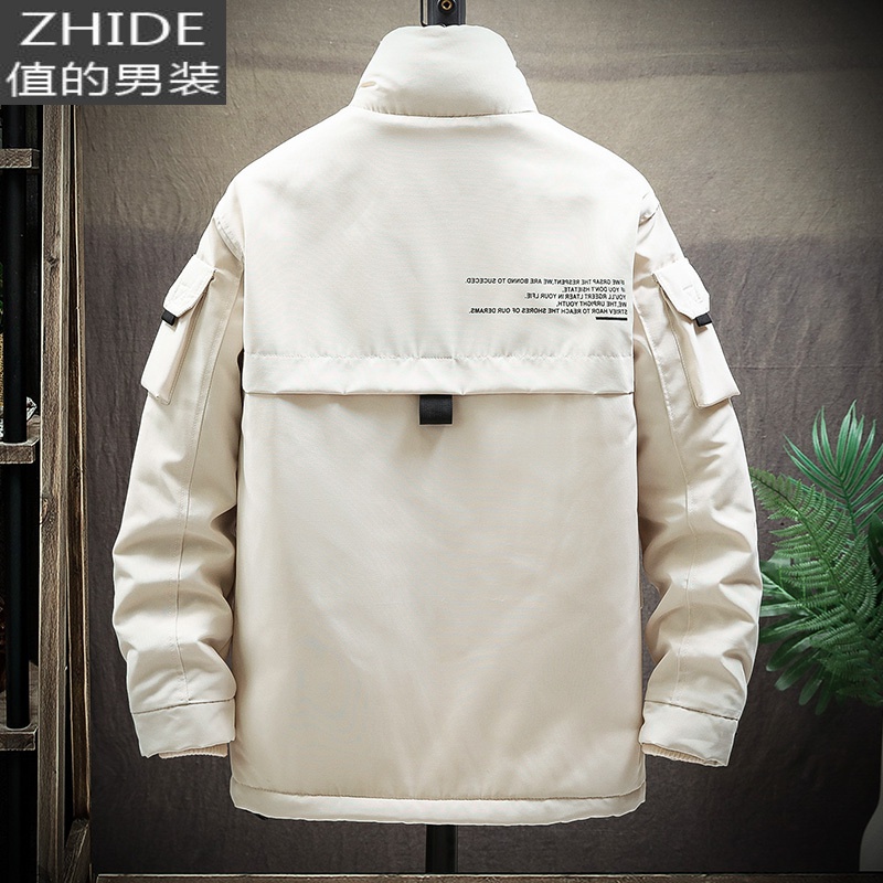 SUNTEK常规款外套男秋冬季新款加绒加厚夹克男装秋装上衣服潮流百搭风衣风衣高清大图