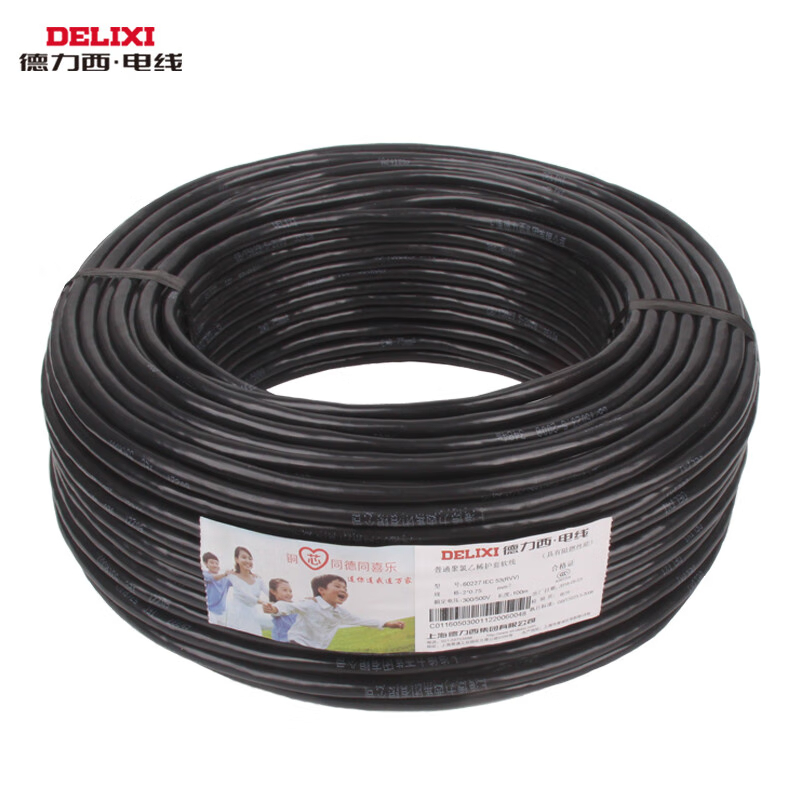 德力西电气(DELIXI ELECTRIC) RVV软护套线 黑色3*2.5
