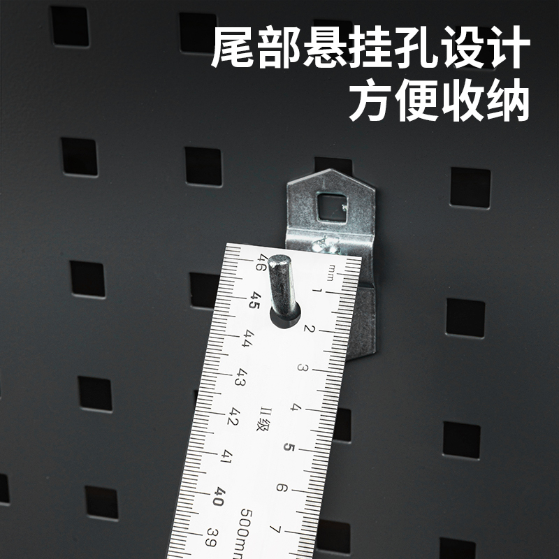 得力直尺 DL4038 银色 不锈钢 钢角尺高清大图
