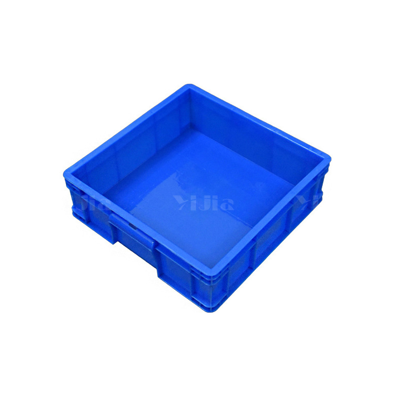 翌嘉YJ4120608 蓝色塑料周转箱大号工业胶箱 410*395*128高清大图