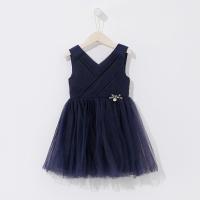 [2件2折价:61]米喜迪mecity童装女童层叠百褶网纱红色公主裙礼服连衣裙