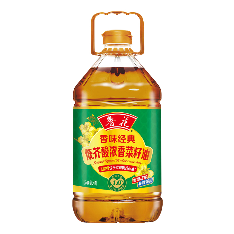 鲁花香味经典浓香菜籽油4L高清大图