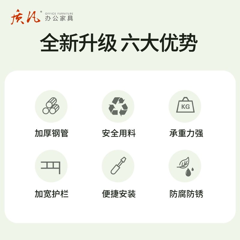 质凡黑色钢制单层床宿舍床2000*1200*800mm高清大图