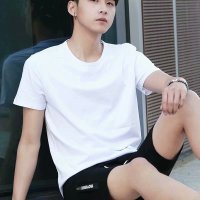 男裤上班工地防晒衣服建筑工地上班薄款夏季裤子男干活耐磨农民工 短T 白色 M 建议70-90斤