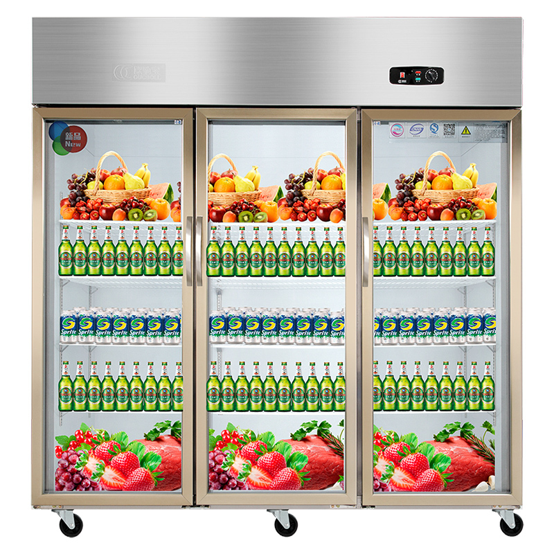 欧驰宝oucboll1160升商用大容量不锈钢厨房冰箱对开门食品饮料冷藏