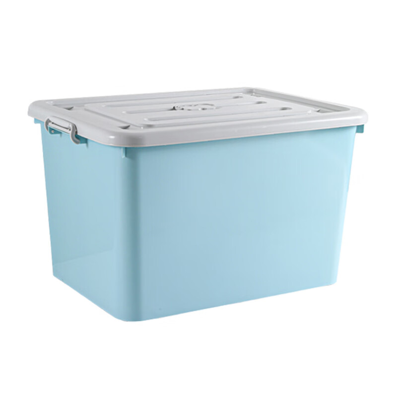 植巾 CCX110 100L 68.5*53*41.5cm 有盖 塑料储物箱/收纳箱 (计价单位:个) 蓝色高清大图