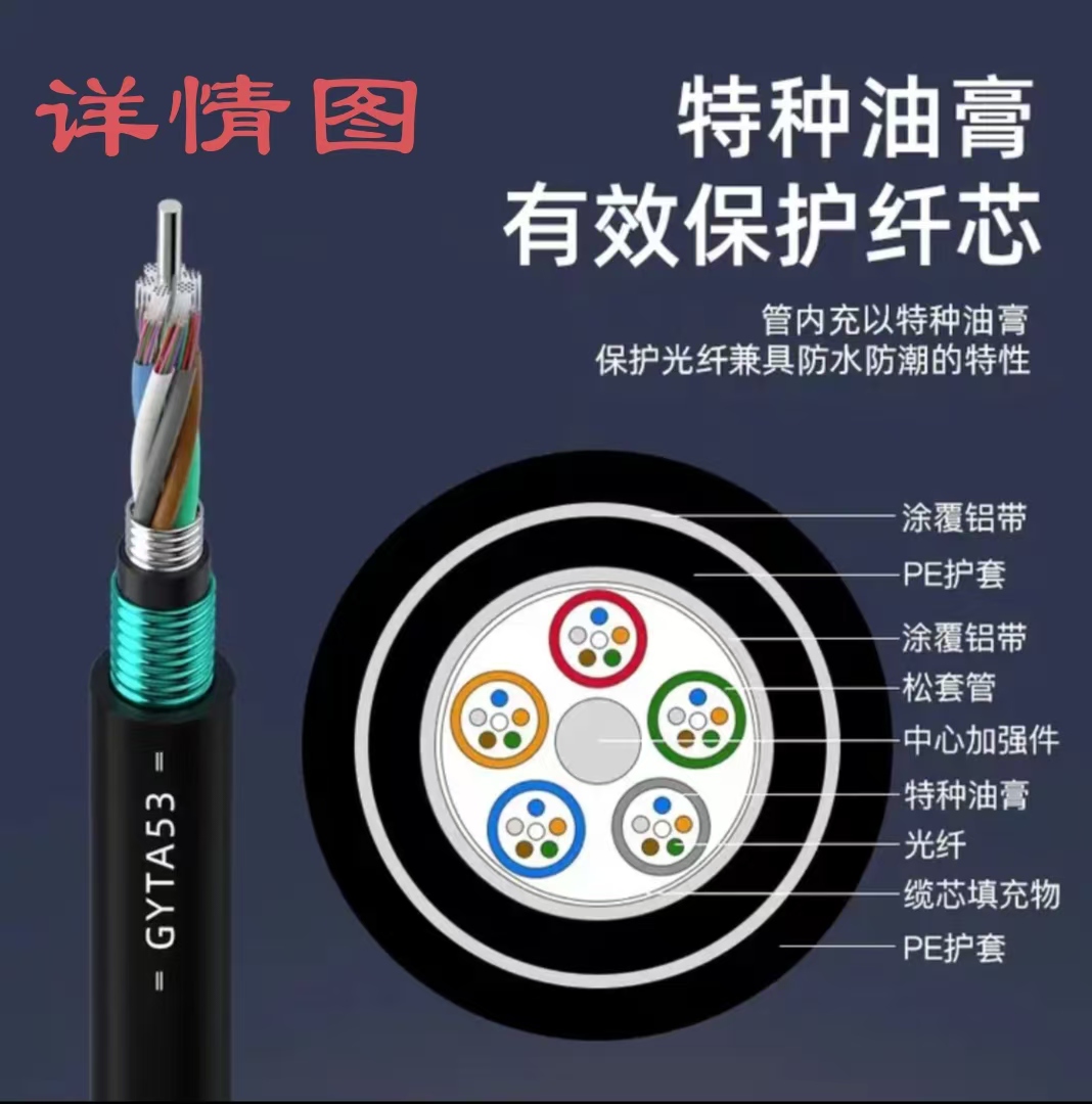 苏玖创 铠装光缆GYTA53 12B4+20B1 米高清大图