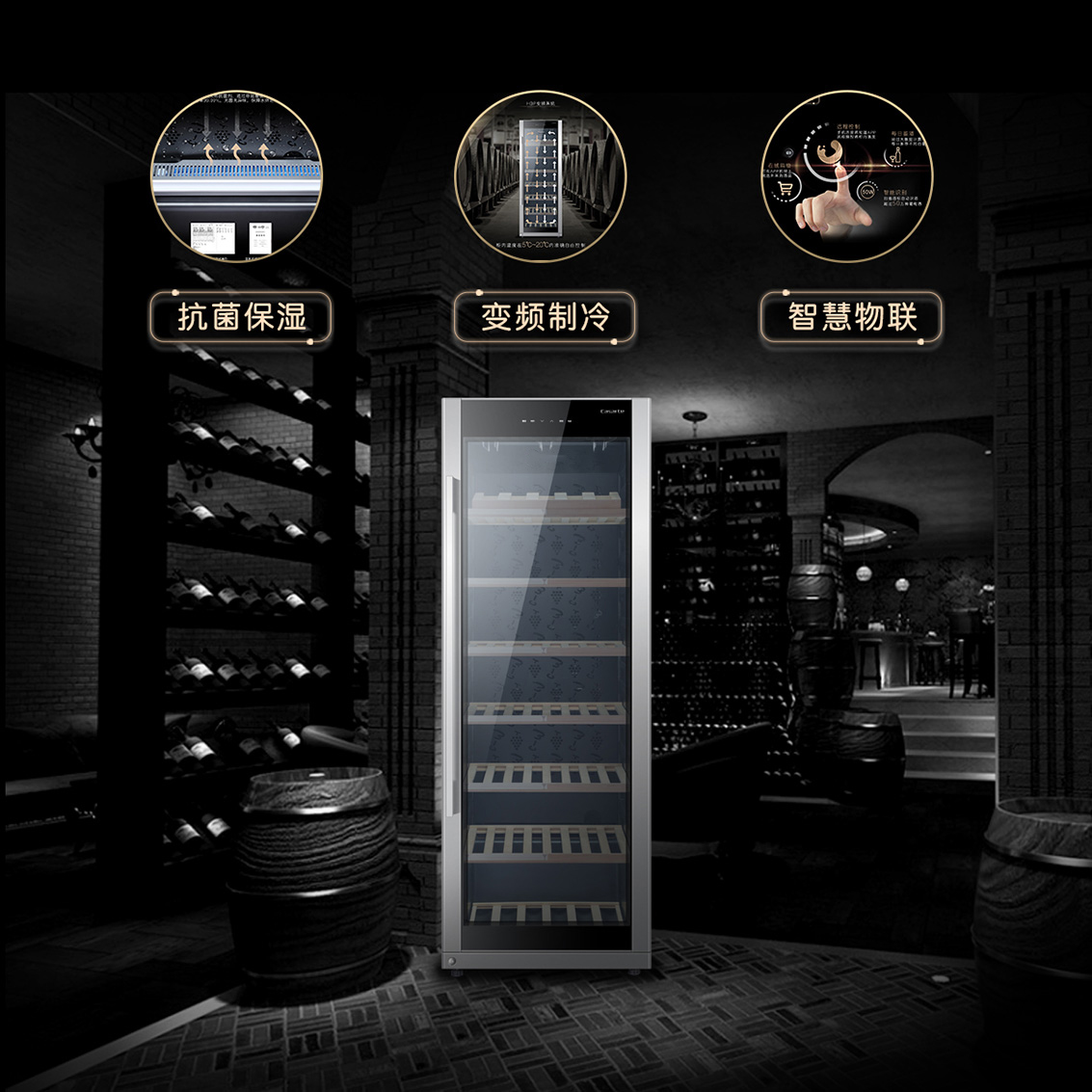 卡萨帝(Casarte)316升冰吧酒柜家庭商务储酒冰箱 恒温恒湿 精准电子温控 专业储酒虚拟酒窖 JC-316BPU1高清大图