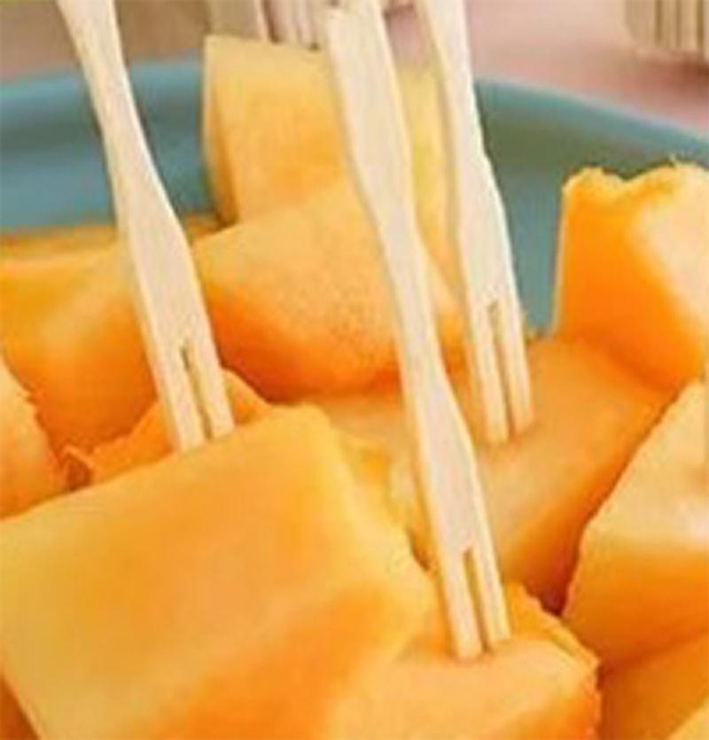 一次性水果叉水果签蛋糕叉小吃点心甜品家用签子竹制-100根*1包;果叉高清大图