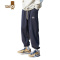YANXU休闲卫裤男夏季新款美式潮牌贴标直筒运动裤港风宽松高街束脚裤子
