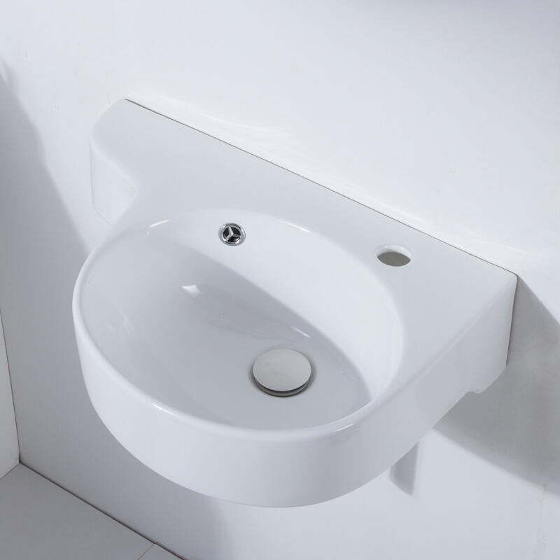 小户型挂墙式洗手盆洗脸盆卫生间家用陶瓷洗脸洗手池阳台转角单盆安心