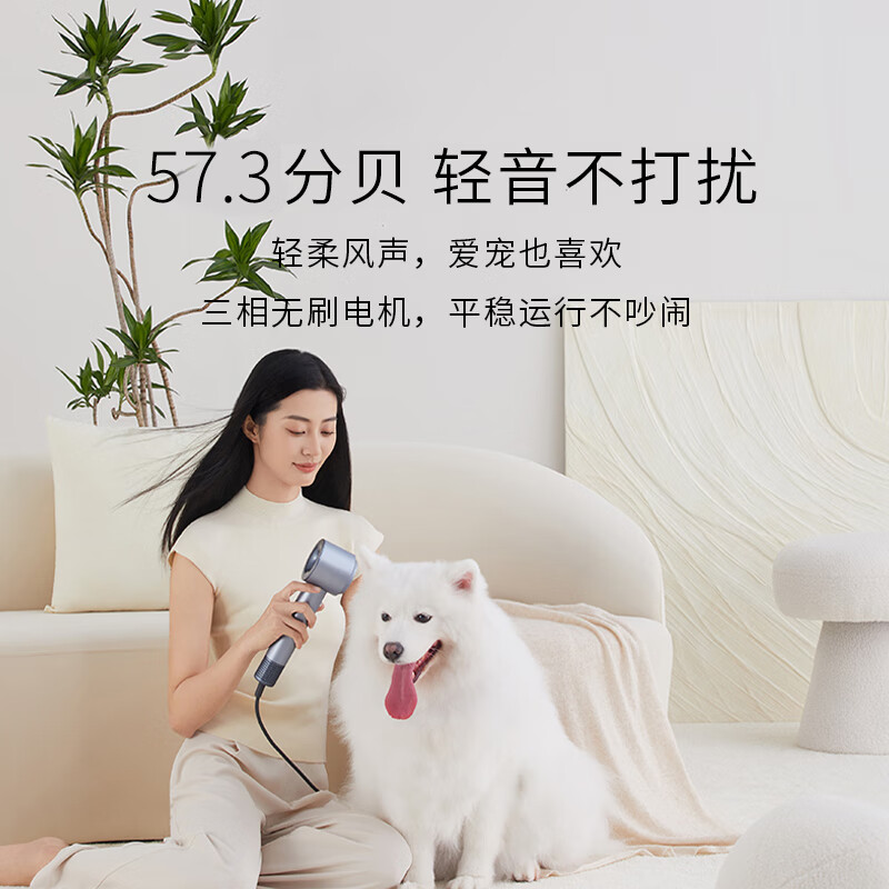 科西(KEHEAL)水光等离子吹风机36亿等离子电吹风孕妇儿童家用 智能温控护发养发低音电吹风筒 HC3香槟粉高清大图